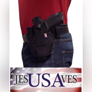 🔥Universal gun holster USA flag 🇺🇸 tactical  concealed carry,JESUS SAVES